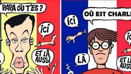 La Une de «Charlie Hebdo» et sa parodie belge. (DR/Capture d&#039;écran)