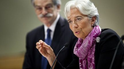 Christine Lagarde lors de sa prise de fonctions au FMI le 6 juillet 2011 (Brendan Smialowski - Getty Images - AFP)