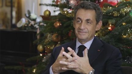 &nbsp; (Dans son message de Noël, Nicolas Sarkozy s'adresse à plusieurs reprises aux électeurs du FN © Capture d'écran)