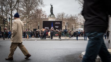 La place de la République à Paris, le 10 janvier 2016. (CITIZENSIDE / ANNE-CHARLOTTE COMPA / AFP)