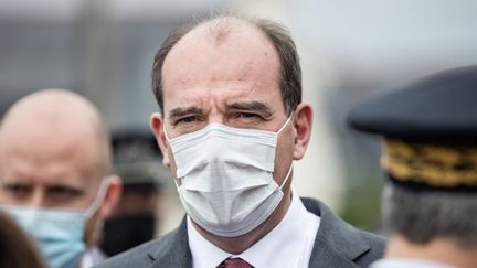 Le Premier ministre, Jean Castex, à Saint-Brieuc (Côtes-d'Armor), le 8 juillet 2021. (BAPTISTE ROMAN / HANS LUCAS / AFP)