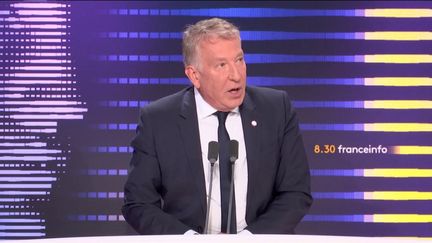 Philippe Ballard, député RN de l'Oise, était l'invité du "8h30 franceinfo", dimanche 4 juin. (FRANCEINFO / RADIO FRANCE)