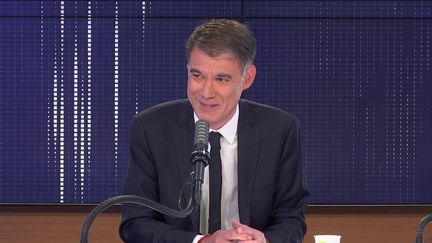 Olivier Faure,&nbsp;premier secrétaire du Parti socialiste était l'invité du "8h30 franceinfo",&nbsp;mardi&nbsp;25 mai 2021. (FRANCEINFO / RADIOFRANCE)