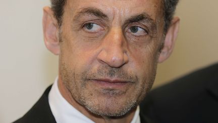 Nicolas Sarkozy, le 10 mars 2014, &agrave; la fondation Claude-Pompidou, &agrave; Nice (Alpes-Maritimes).&nbsp;&nbsp; (LIONEL CIRONNEAU / AP / SIPA)