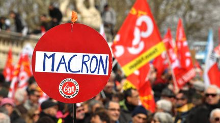 Manifestation des fonctionnaires à Montpellier (Hérault), le 22 mars 2018. (PASCAL GUYOT / AFP)