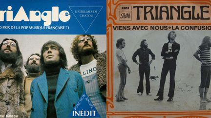 Deux pochettes de disque du groupe Triangle.
 (DR)