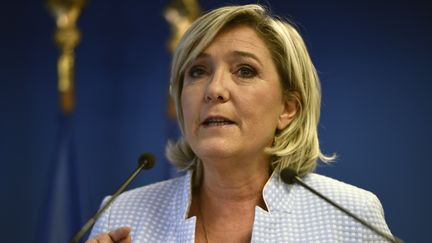 Marine Le Pen s'exprime au siège de son parti. (MARTIN BUREAU / AFP)