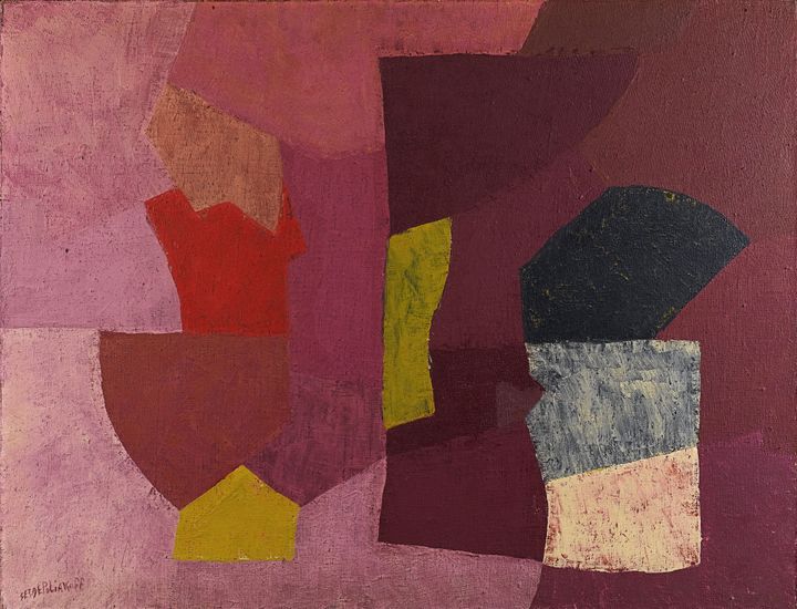 Serge Poliakoff, "Mauve violet et rose", Collection particulière
 (Courtesy Galerie Applicat-Prazan, Paris. Photo Art Digital Studio © ADAGP, Paris 2013)