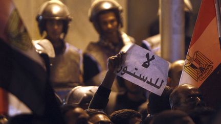 "Non &agrave; la Constitution" ass&egrave;ne cette pancarte. (MOHAMED ABD EL GHANY / REUTERS)