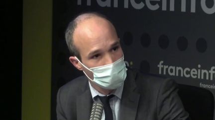 Hervé Grandjean, porte-parole du ministère des Armées,&nbsp;sur franceinfo le dimanche 3 janvier 2020. (FRANCEINFO / RADIO FRANCE)