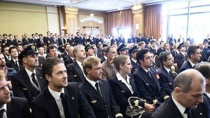 &nbsp; (Des pilotes d'Air France, le 17 septembre 2014 © AFP Eric FEFERBERG)