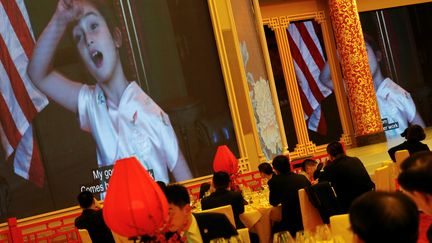 La vidéo de la petite-fille de Donald Trump a été projetée&nbsp;lors d'un dîner organisée dans la Cité interdite de Pékin (Japon).&nbsp; (JONATHAN ERNST / REUTERS)