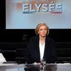 La candidate LR Valérie Pécresse sur le plateau de l'émission "Elysée 2022" de France 2, le 5 avril 2022. (THOMAS COEX / AFP)