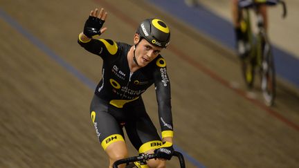 Thomas Boudat, champion de France de la course aux points pour la troisième fois.