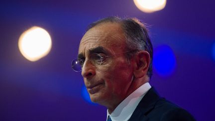 Eric Zemmour lors d'un meeting à Lille (Nord), le 5 février 2022. (NATHAN LAINE / HANS LUCAS / AFP)