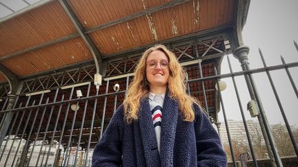 Valentine, 22 ans, étudiante et co-fondatrice de Campus Animal, le mouvement de jeunesse du Parti Animaliste. (MANON MELLA / FRANCEINFO)