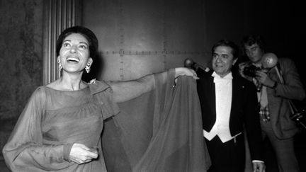 Maria Callas, lors d'une représentation au théâtre des Champs-Elysées à Paris, en 1973. (AFP)