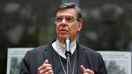 L'archevêque de Paris Michel Aupetit&nbsp;donne une conférence de presse à Paris, le 15 juin 2019. (ZAKARIA ABDELKAFI / AFP)