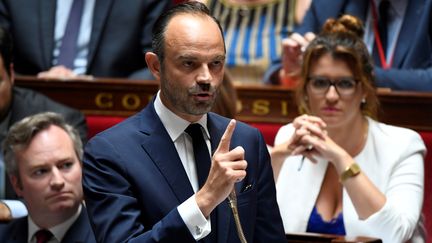 Édouard Phillipe, à l'Assemblée nationale, le 24 juillet 2018.&nbsp; (BERTRAND GUAY / AFP)