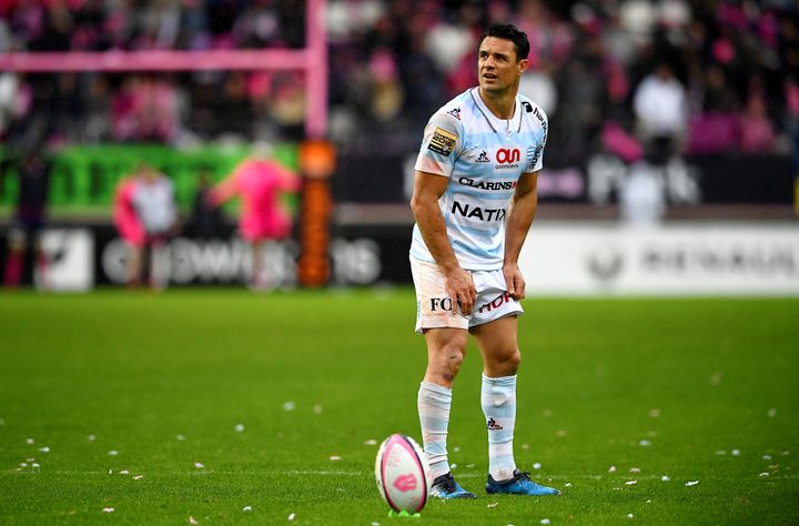 Dan Carter in the Racing 92 jersey, against Stade Français, April 30, 2017. (FRANCK FIFE / AFP)