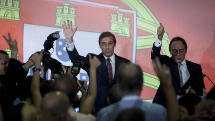 Le Premier ministre portugais, Pedro Passos Coelho, apr&egrave;s sa victoire aux &eacute;lections l&eacute;gislatives, le 4 otobre 2015 &agrave; Lisbonne (Portugal). (JOAO HENRIQUES / ANADOLU AGENCY / AFP)