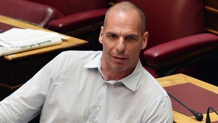 Yanis Varoufakis, ancien ministre des Finances grec, lors d'une session parlementaire, &agrave; Ath&egrave;nes, la capitale grecque, le 15 juillet 2015. (LOUISA GOULIAMAKI / AFP)