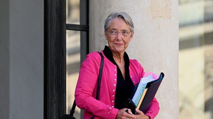 La Premiere ministre Elisabeth Borne à la sortie du Conseil des ministres, à l'Élysee, le 27 Septembre 2023. (JULIEN MATTIA / LE PICTORIUM / MAXPPP)