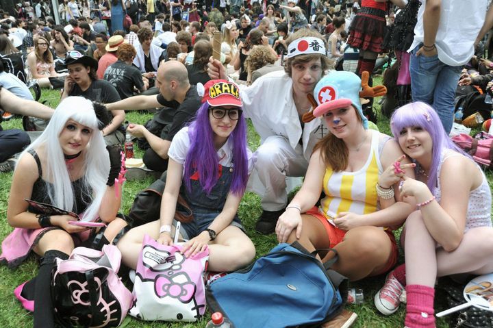 Une équipe d&#039;amis à Japan Expo 2012.
 (Kyodo/MAXPPP )