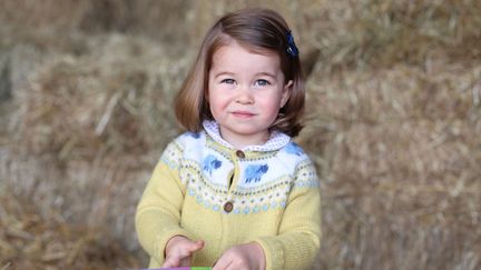 La princesse Charlotte de Cambridge, prise en photo par sa mère Kate, dans un cliché diffusé lundi 1er mai par le palais de Kensington. (KATE MIDDLETON / KENSINGTON PALACE)