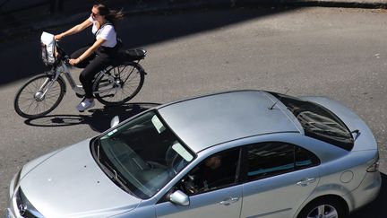 Voisinage vélo-voiture à Nantes le 19 mai 2020 (ROMAIN BOULANGER / MAXPPP)