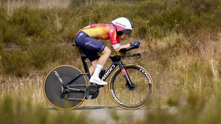 Demi Vollering lors du contre-la-montre des championnats des Pays-Bas, 21 juin 2023. (BAS CZERWINSKI / AFP)