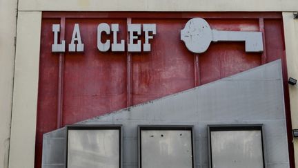 La façade du cinéma La Clef, dans le Ve arrondissement de Paris (2023). (MAGALI COHEN / HANS LUCAS)