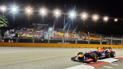 Vettel se promène à Singapour (ROSLAN RAHMAN / AFP)