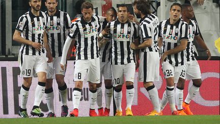 Les joueurs de la Juventus Turin (MARCO BERTORELLO / AFP)