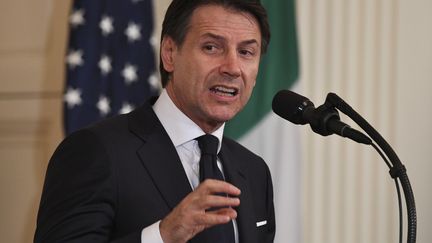 Le Premier ministre italien Giuseppe Conte, le 30 juillet 2018, à&nbsp;Washington (Etats-Unis). (JIM WATSON / AFP)