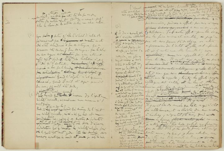 Marcel Proust. Cahier 25. 1909 Manuscrit autographe (précision : épisode de la madeleine)BnF, département des Manuscrits (BIBLIOTHÈQUE NATIONALE DE FRANCE)