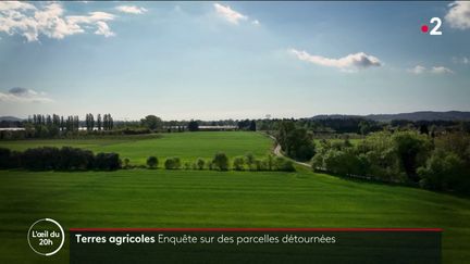 En France, plusieurs dizaines de milliers d'hectares de terres agricoles seraient détournées de leur usage chaque année. (L'OEIL DU 20 HEURES / FRANCE 2)