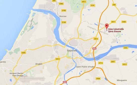 L'explosion s'est déroulée dans le nord-est de la ville, dans la zone industrielle Saint-Etienne. (GOOGLE MAPS)