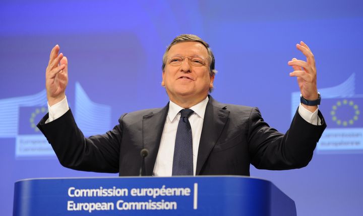 Le président de la Commission européenne, José Manuel Barroso, lors d'une conférence de presse, le 29 octobre 2014 à Bruxelles (Belgique). (DURSUN AYDEMIR / ANADOLU AGENCY / AFP)