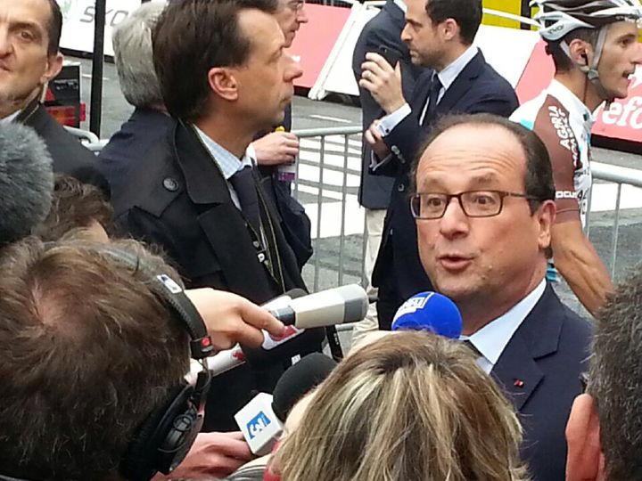 &nbsp; (François Hollande lors de l'arrivée à Reims. © Eric Turpin)