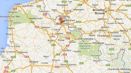 Capture d'&eacute;cran de Google Maps pointant Lille (Nord) o&ugrave; un adolescent de 17 ans a &eacute;t&eacute; arr&ecirc;t&eacute; apr&egrave;s avoir propos&eacute; de la coca&iuml;ne et de l'h&eacute;ro&iuml;ne &agrave; des policiers en civils, dimanche 8 septembre. ( GOOGLE MAPS / FRANCETV INFO )