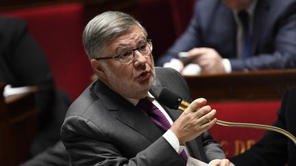 Alain Vidalies, le 24 janvier 2017 à l'Assemblée nationale, lorsqu'il était secrétaire d'Etat en charge des Transports, de l'Économie maritime et de la Pêche. (BERTRAND GUAY / AFP)