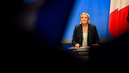 Marine Le Pen, lors du congrès du Front national, à Lille (Nord), le 11 mars 2018. (AFP)