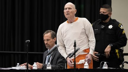 &nbsp;Joseph&nbsp;James DeAngelo&nbsp;Jr., le "tueur de Golden State", le 21 août 2020 à la fin de son procès à Sacramento (Californie). (SANTIAGO MEJIA / AFP)