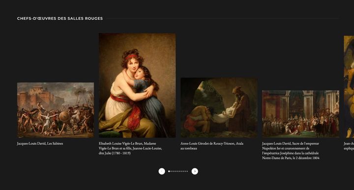 Une page du nouveau site internet du Louvre (© MUSEE DU LOUVRE)