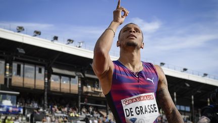 Blessé, André De Grasse ne pourra pas défier Bolt sur 100m à Londres (ANDERS WIKLUND / TT NEWS AGENCY)