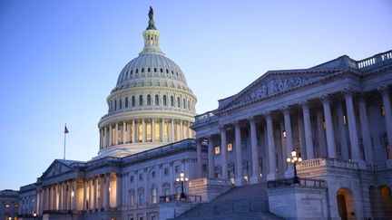 Le Capitole des Etats-Unis, siège du congrès américain le 13 novembre 2023, à Washington. (MANDEL NGAN / AFP)