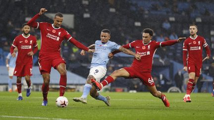 Gabriel Jesus conclut d'un pointu du pied gauche (CLIVE BRUNSKILL / POOL)