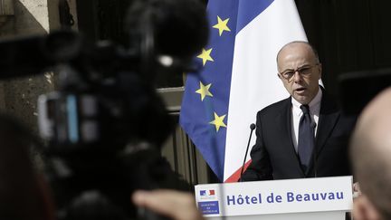 Bernard Cazeneuve, le 22 septembre 2014 au minist&egrave;re de l'Int&eacute;rieur, place Beauvau. (  MAXPPP)