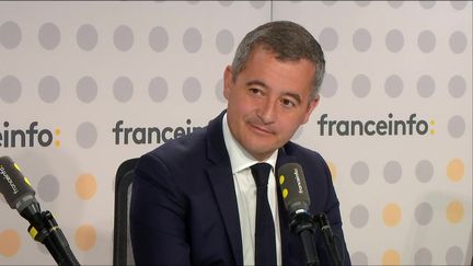 Le ministre de l'Intérieur Gérald Darmanin sur franceinfo, le 3 octobre 2023. (FRANCEINFO / RADIO FRANCE)